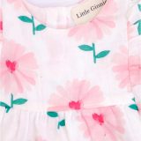 Pink Flower Print Frock