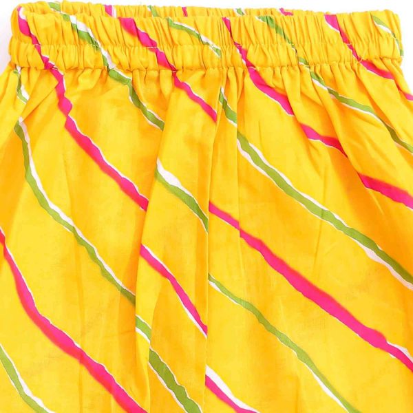 Green Yellow Lehriya Co ord Set