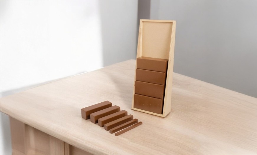 brown stairs montessori​