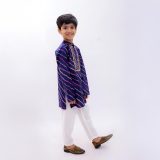 Blue Lehriya Kurta Pajama