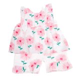 Pink Flower Print Frock