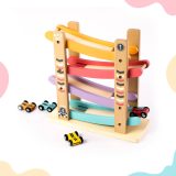 Turbo Track: Wooden Car with Ramp