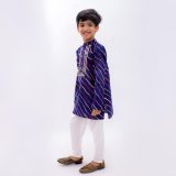Blue Lehriya Kurta Pajama