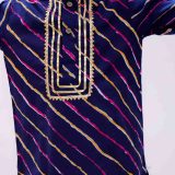 Blue Lehriya Kurta Pajama