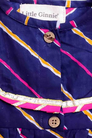 Blue Pink Lehriya Co Ord Set