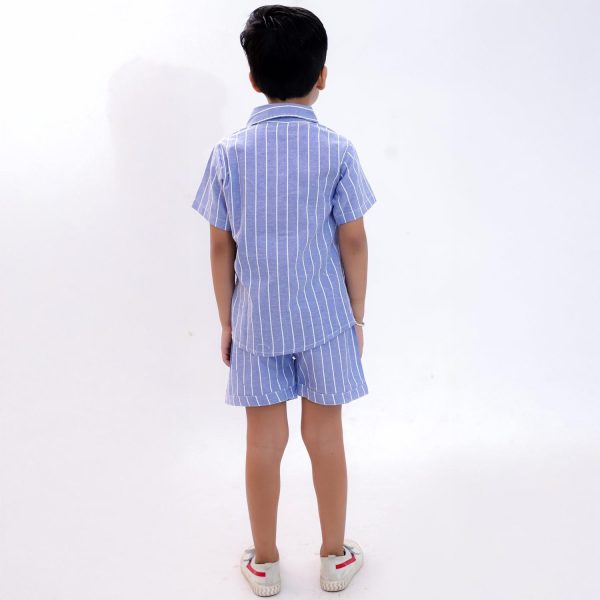 Blue Striped Co Ord Set