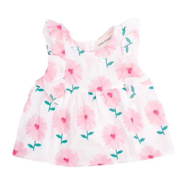 Pink Flower Print Frock