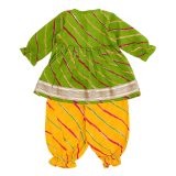 Green Yellow Lehriya Co ord Set