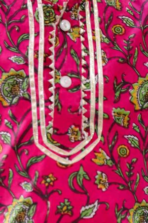 Red Floral Kurta Pajama