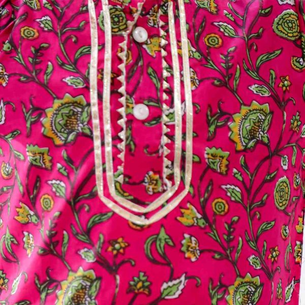Red Floral Kurta Pajama