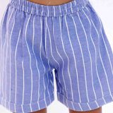 Blue Striped Co Ord Set