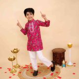 Red Floral Kurta Pajama