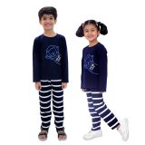 Dark Blue Lion Night Suit