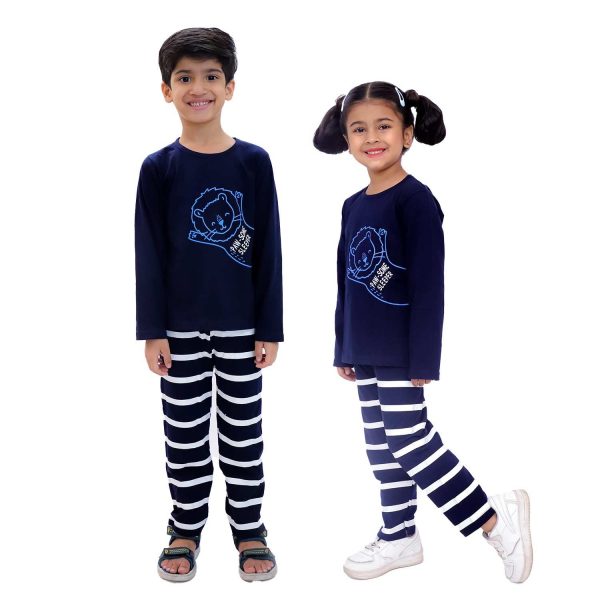 Dark Blue Lion Night Suit