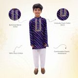 Blue Lehriya Kurta Pajama