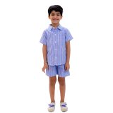 Blue Striped Co Ord Set