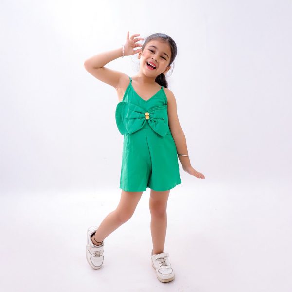 Green Bow Playsuit