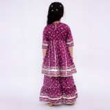 Purple Bandhani Sharara Set