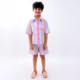 Colourful Striped Shorts Set