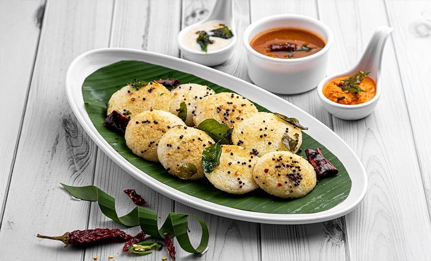 Breakfast Ideas For Kids - Mini Egg Idlis with Veggies