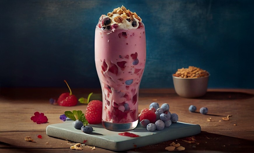 Breakfast Ideas For Kids - Mixed Berry Jamun Walnut Smoothie