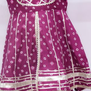 Purple Bandhani Sharara Set