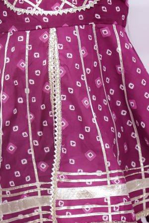 Purple Bandhani Sharara Set