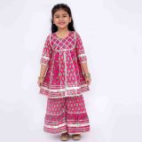Red Floral Sharara Set