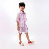Colourful Striped Shorts Set