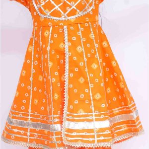 Orange Bandhani Sharara Set