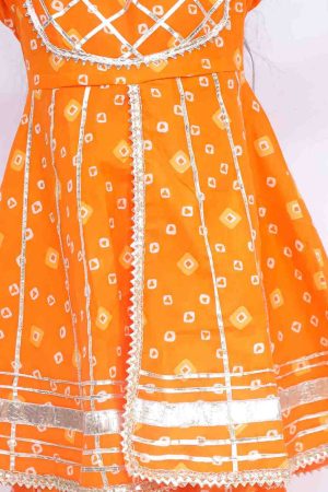 Orange Bandhani Sharara Set