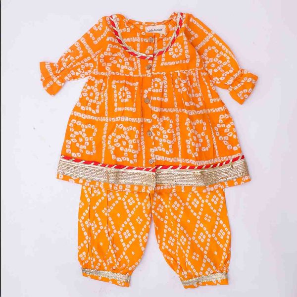 Orange Bandhani Co Ord Set