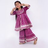 Purple Bandhani Sharara Set