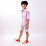 Colourful Striped Shorts Set