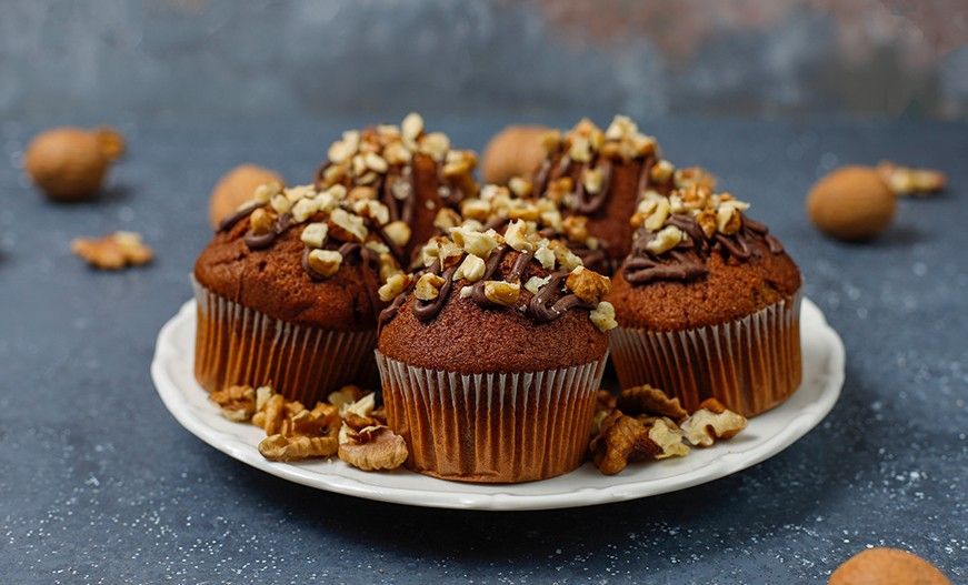Breakfast Ideas For Kids - Banana Ragi Chocolate Muffins for 6 Small Muffins