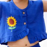 Blue Sunflower Co Ord Set