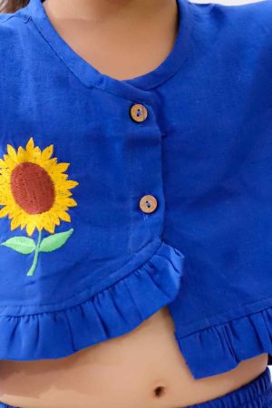 Blue Sunflower Co Ord Set