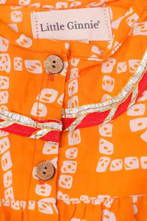Orange Bandhani Co Ord Set