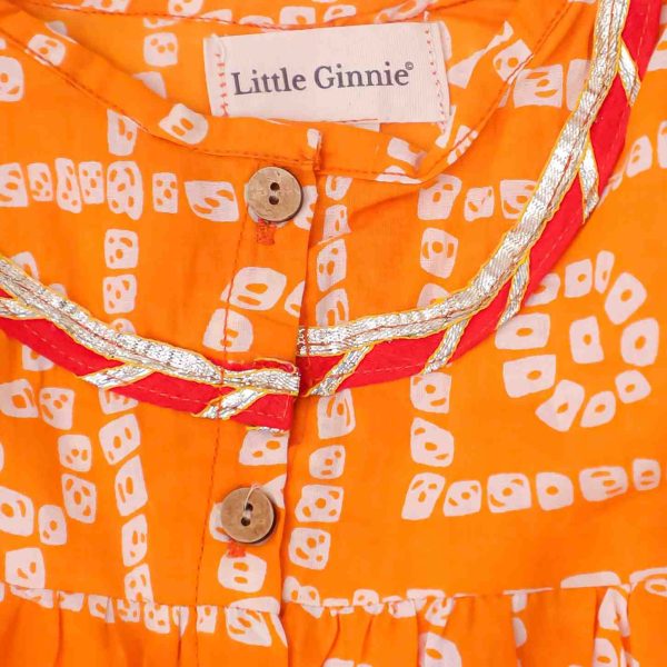 Orange Bandhani Co Ord Set