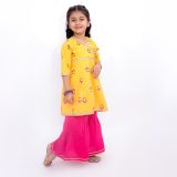 Yellow Pink Sharara Set