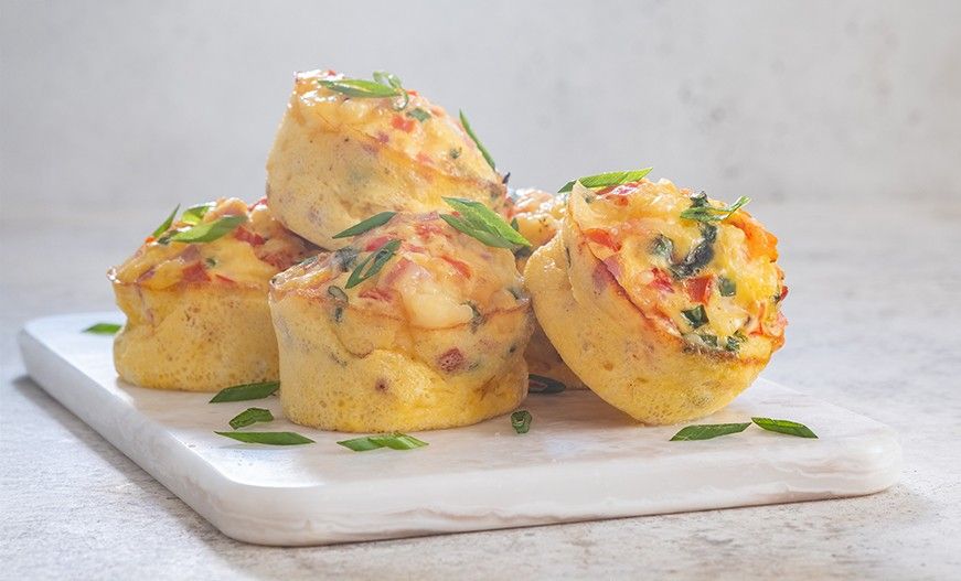 Breakfast Ideas For Kids - Vegetable Suji Muffins for 6 Muffins