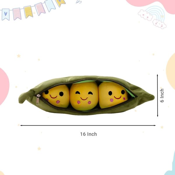 Dark Green Peas Soft Toy