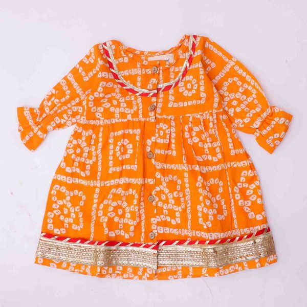 Orange Bandhani Co Ord Set
