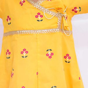 Yellow Pink Sharara Set