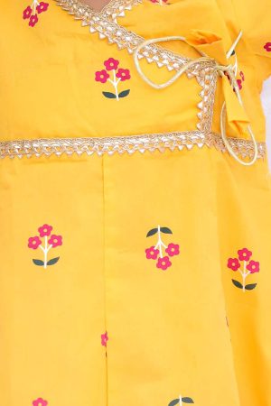 Yellow Pink Sharara Set