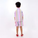 Colourful Striped Shorts Set