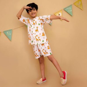 Giraffe Shorts Set