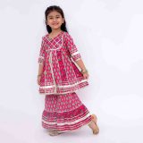 Red Floral Sharara Set