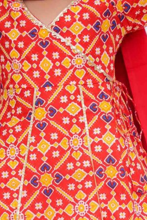 Red Bandhani Sharara Set