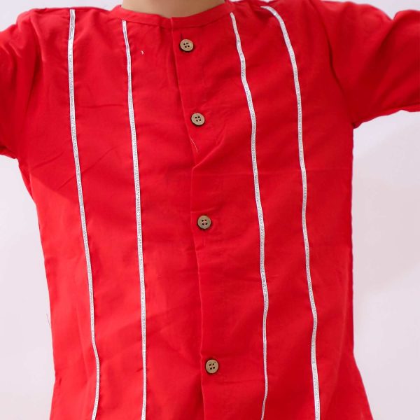Mustard Maroon Camel Dhoti Kurta